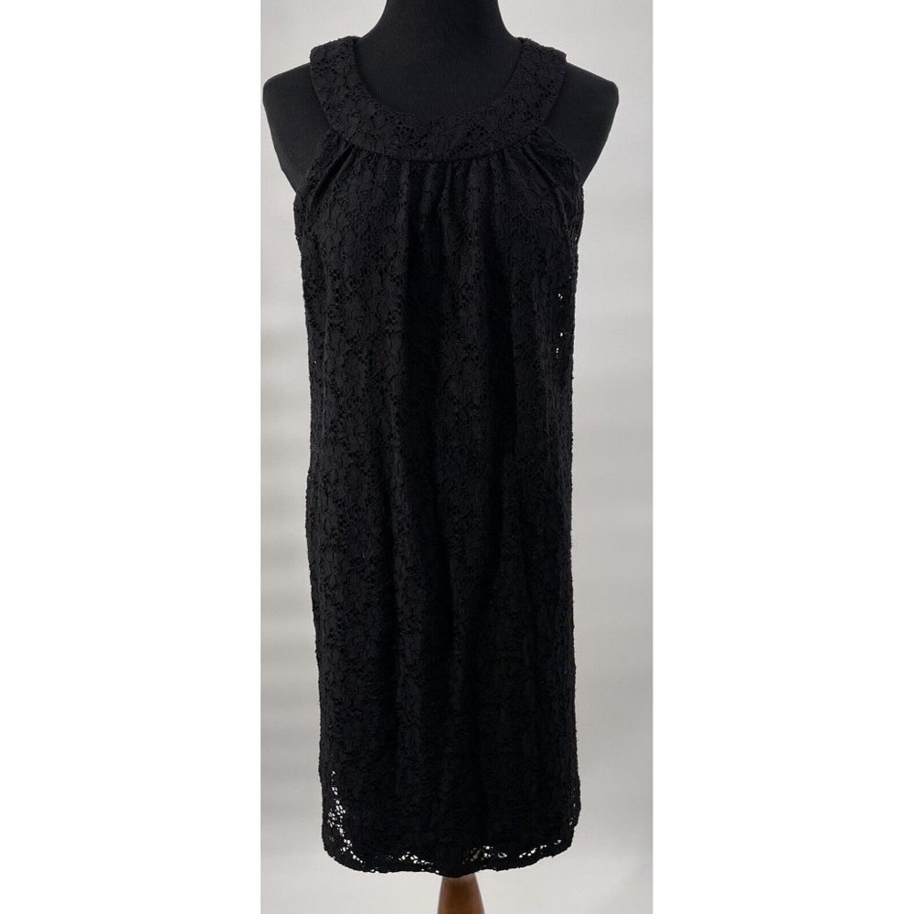 Laundry by Design Black Lace Lined Sleeveless Dress Size Medium